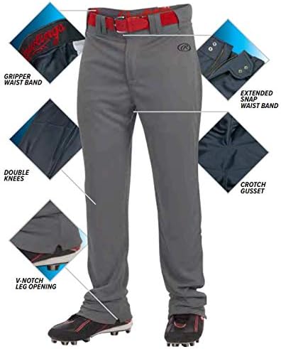 מכנסי בייסבול של סדרת Rawlings Series | אפשרויות אורך מלא & jogger התאמה לאפשרויות | צבעים מוצקים | גדלים למבוגרים
